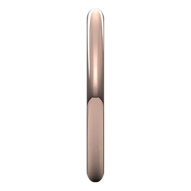 10K Rose Gold Half Round Wedding Band, 2 mm Wide
