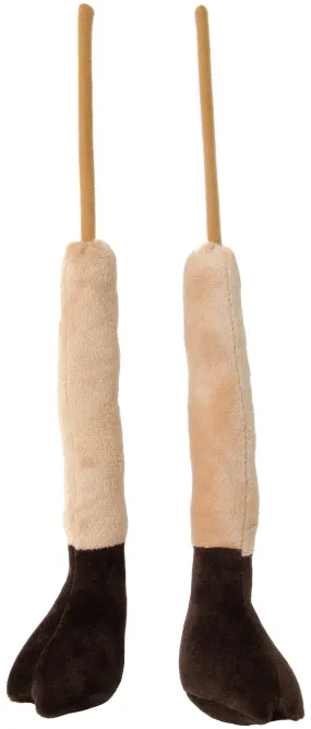 10" Pair Of Poseable Plush Reindeer Legs: Brown