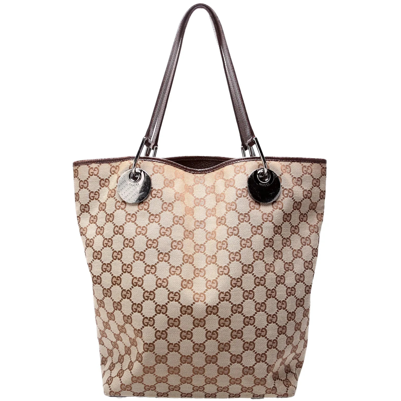 120836 GG Canvas Tote Brown