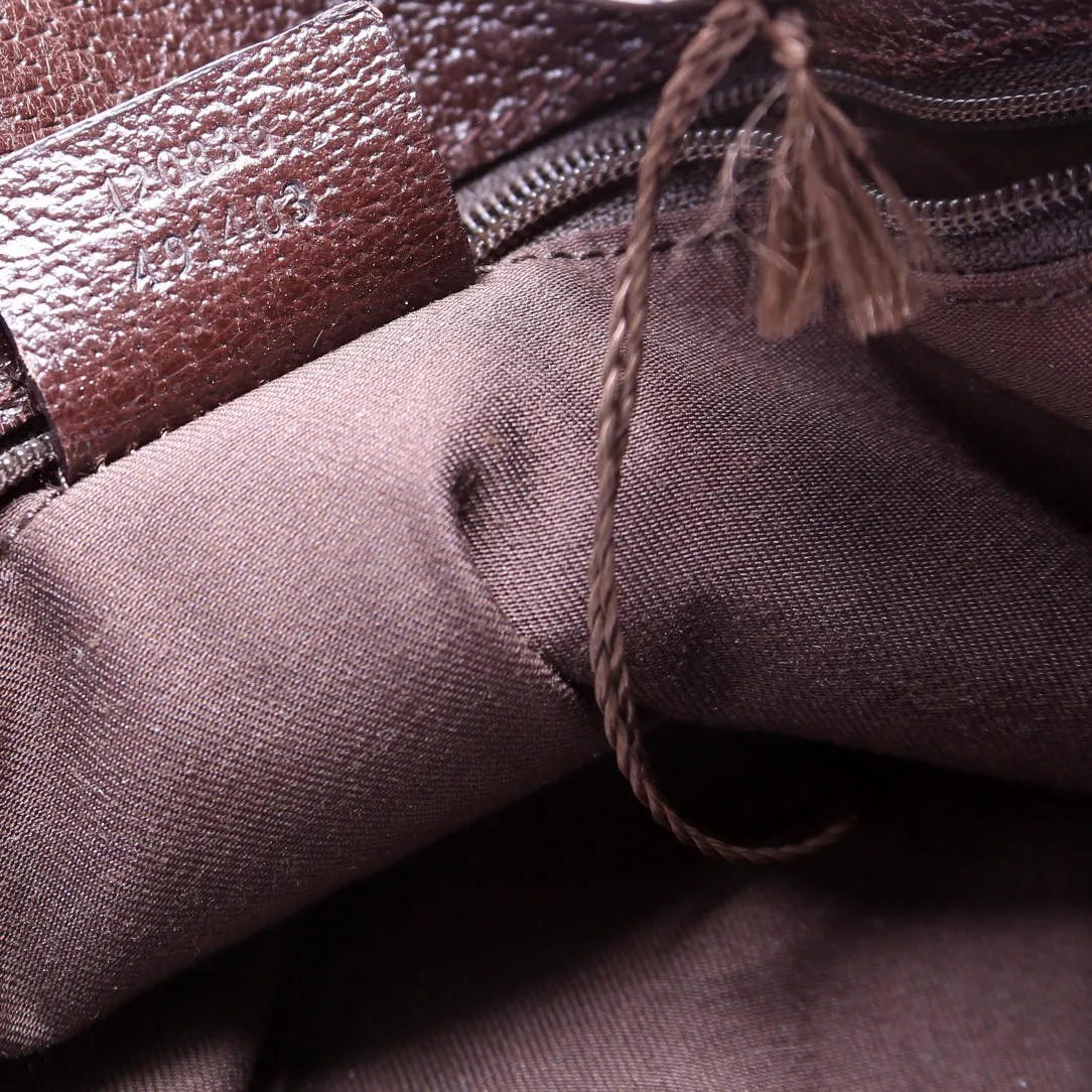 120836 GG Canvas Tote Brown