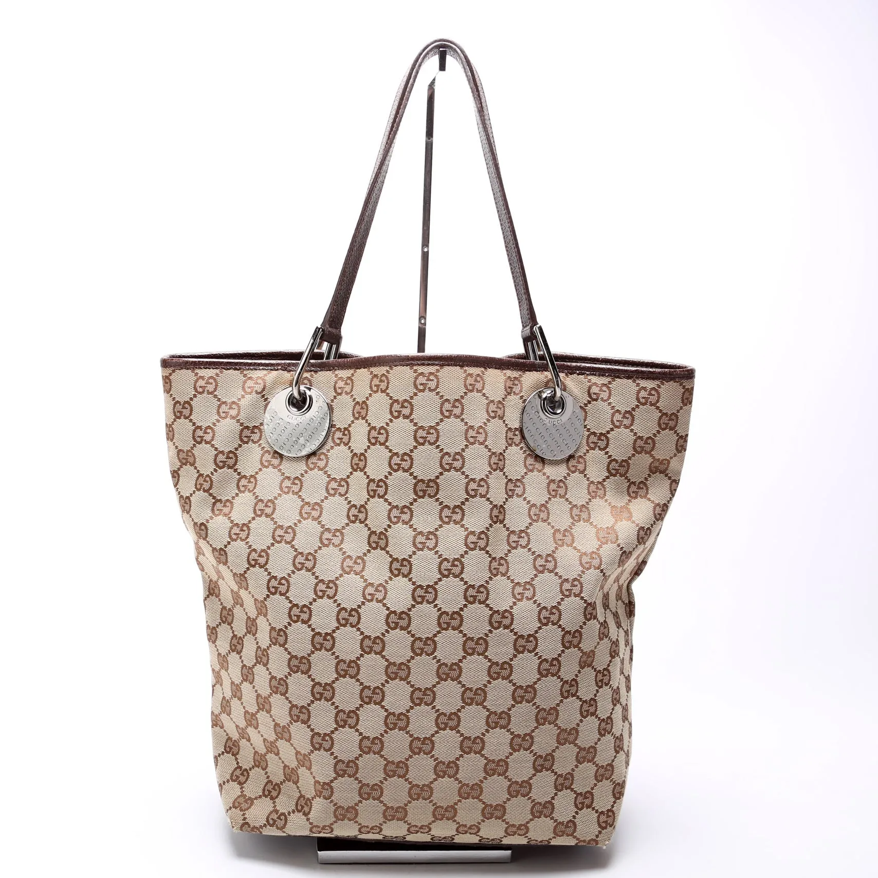 120836 GG Canvas Tote Brown