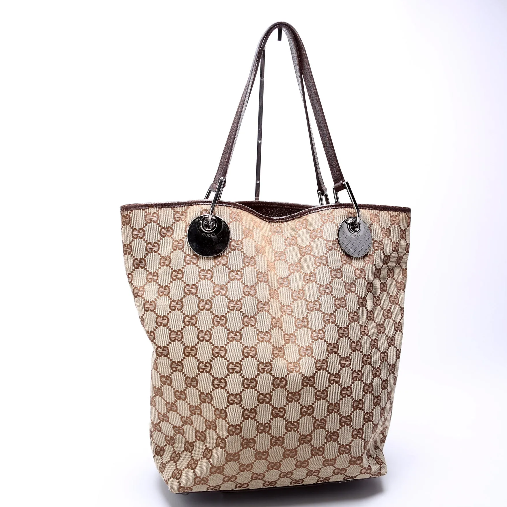 120836 GG Canvas Tote Brown