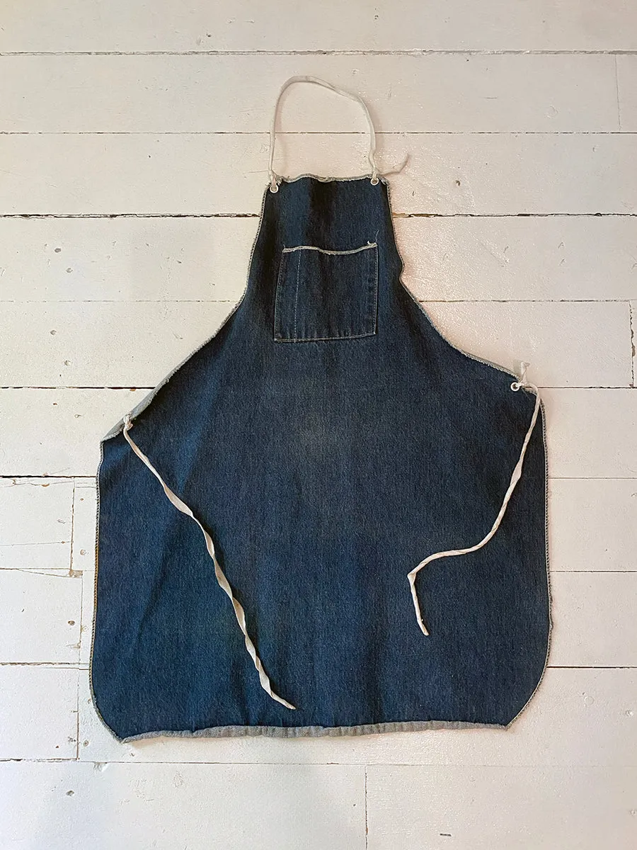 1980's Indigo Denim Chore Apron