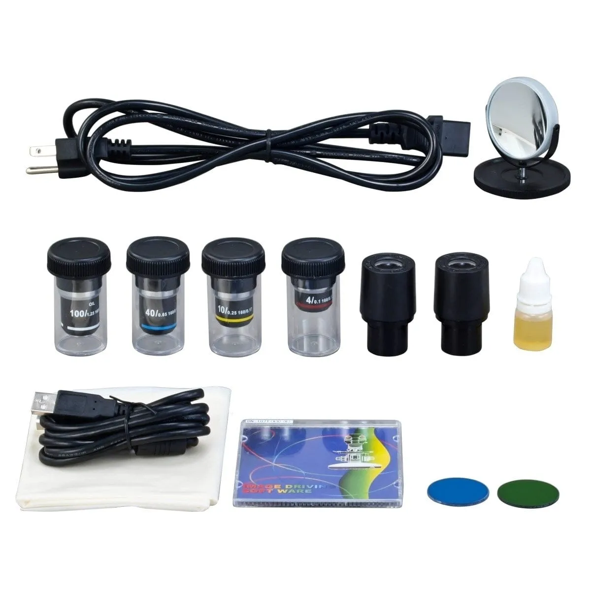 40X-1000X 3MP Digital Integrated Microscope with Halogen Illumination
