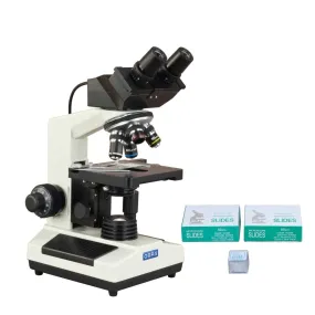 40X-2000X 3MP Digital Integrated Microscope with Halogen Illumination   Blank Slides