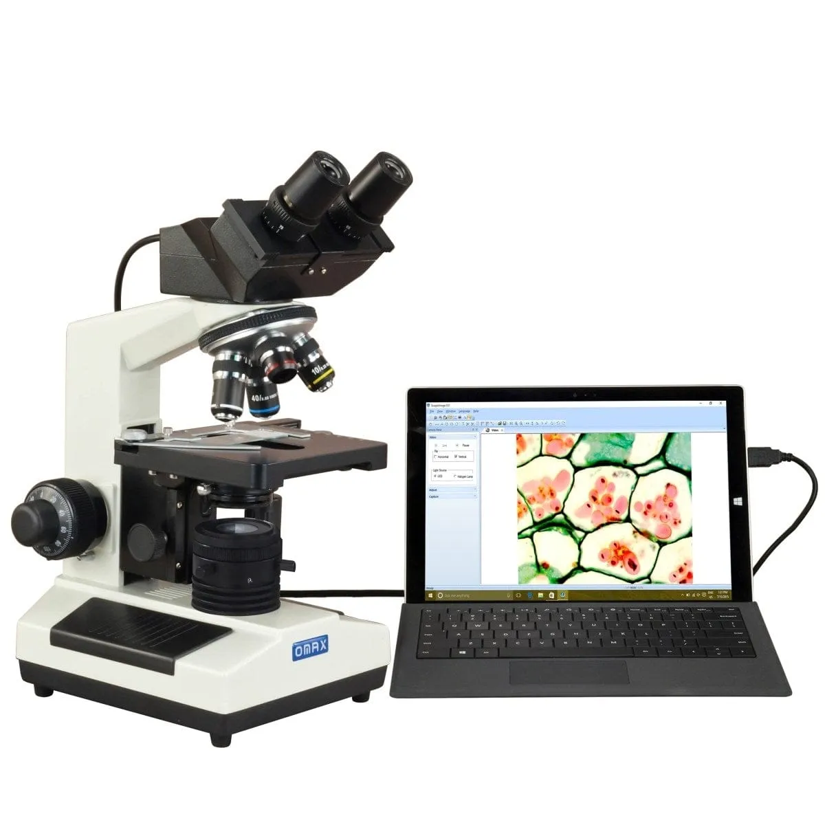 40X-2000X 3MP Digital Integrated Microscope with Halogen Illumination   Koehler Field Lens