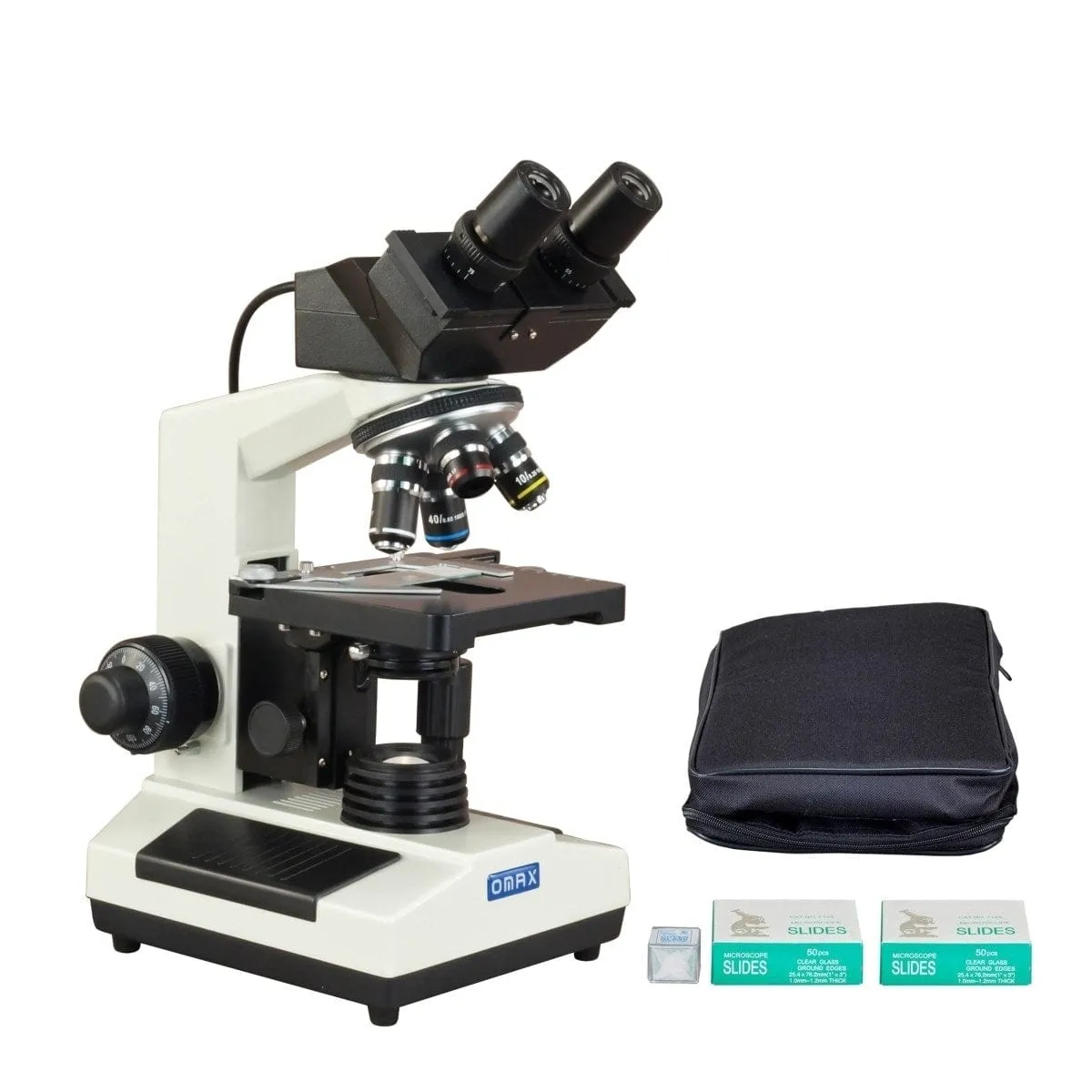 40X-2000X 3MP Digital Integrated Microscope with Halogen Illumination   Vinyl Case, Blank Slides