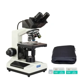 40X-2000X 3MP Digital Integrated Microscope with Halogen Illumination   Vinyl Case, Blank Slides
