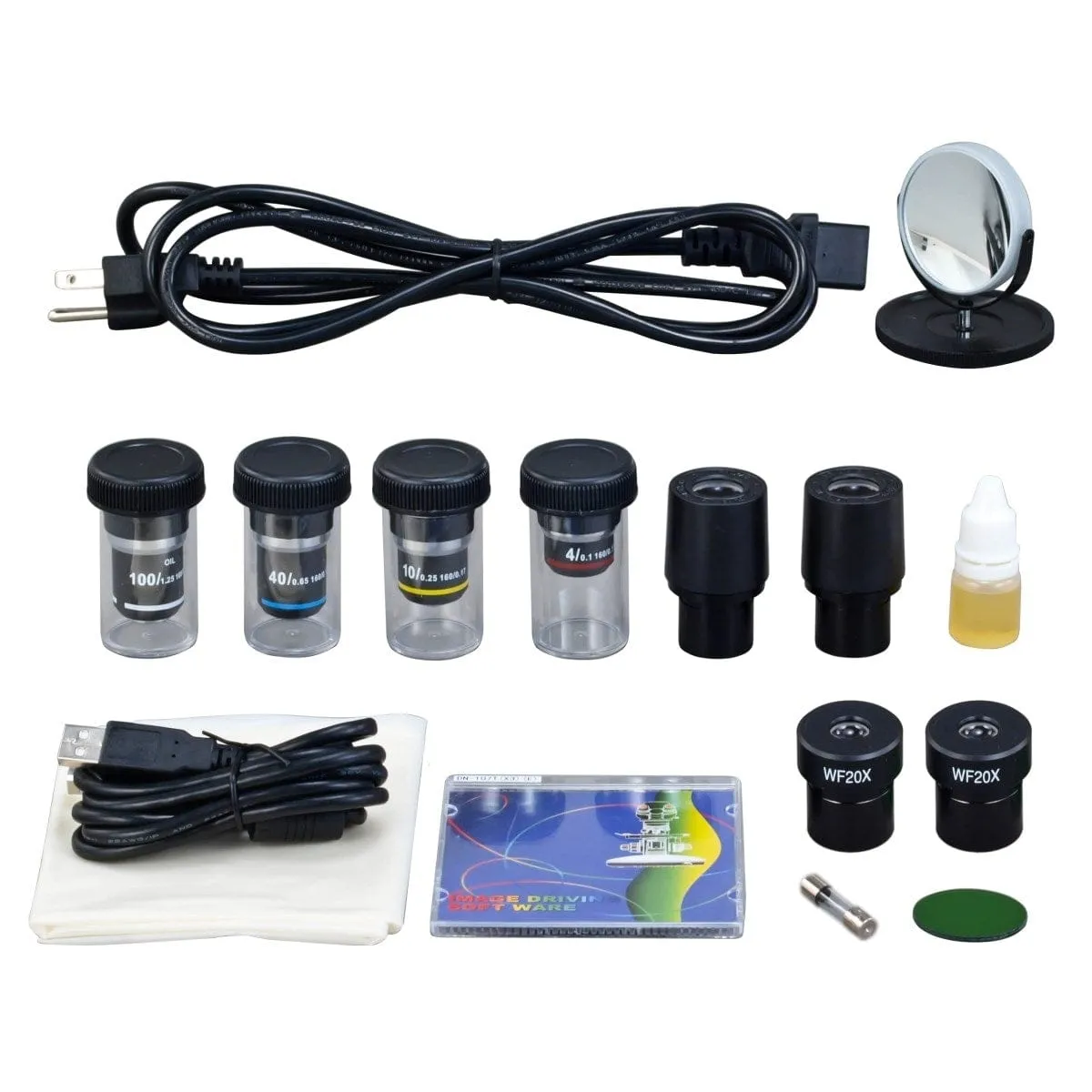 40X-2000X 3MP Digital Integrated Microscope with LED Illumination   Fitted Hard Case