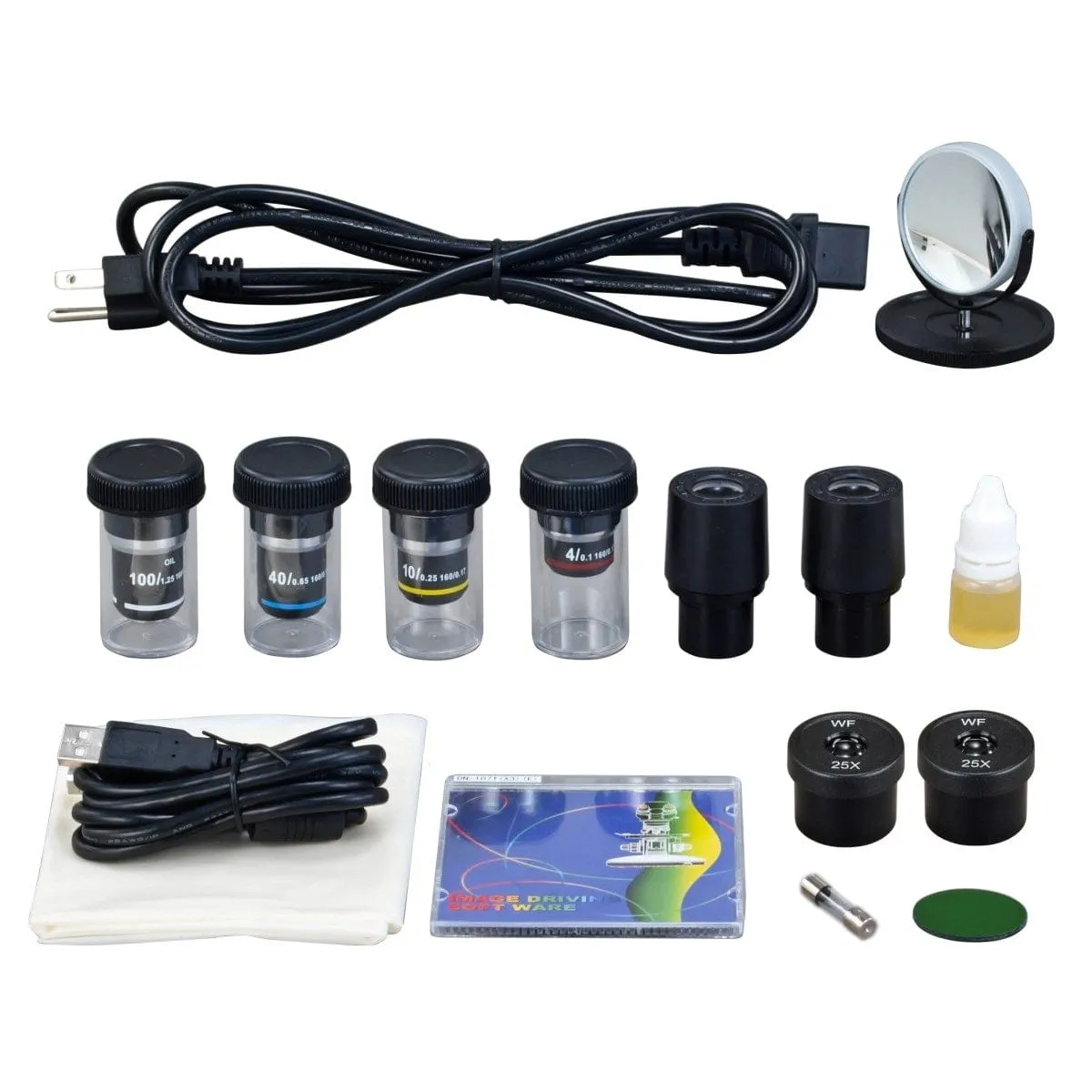 40X-2500X 3MP Digital Integrated Microscope with LED Illumination