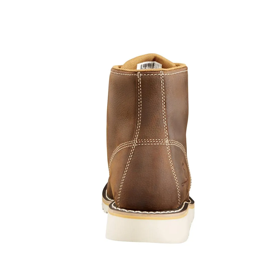 6" Waterproof Moc Wedge Steel Toe Work Boot Dark Brown