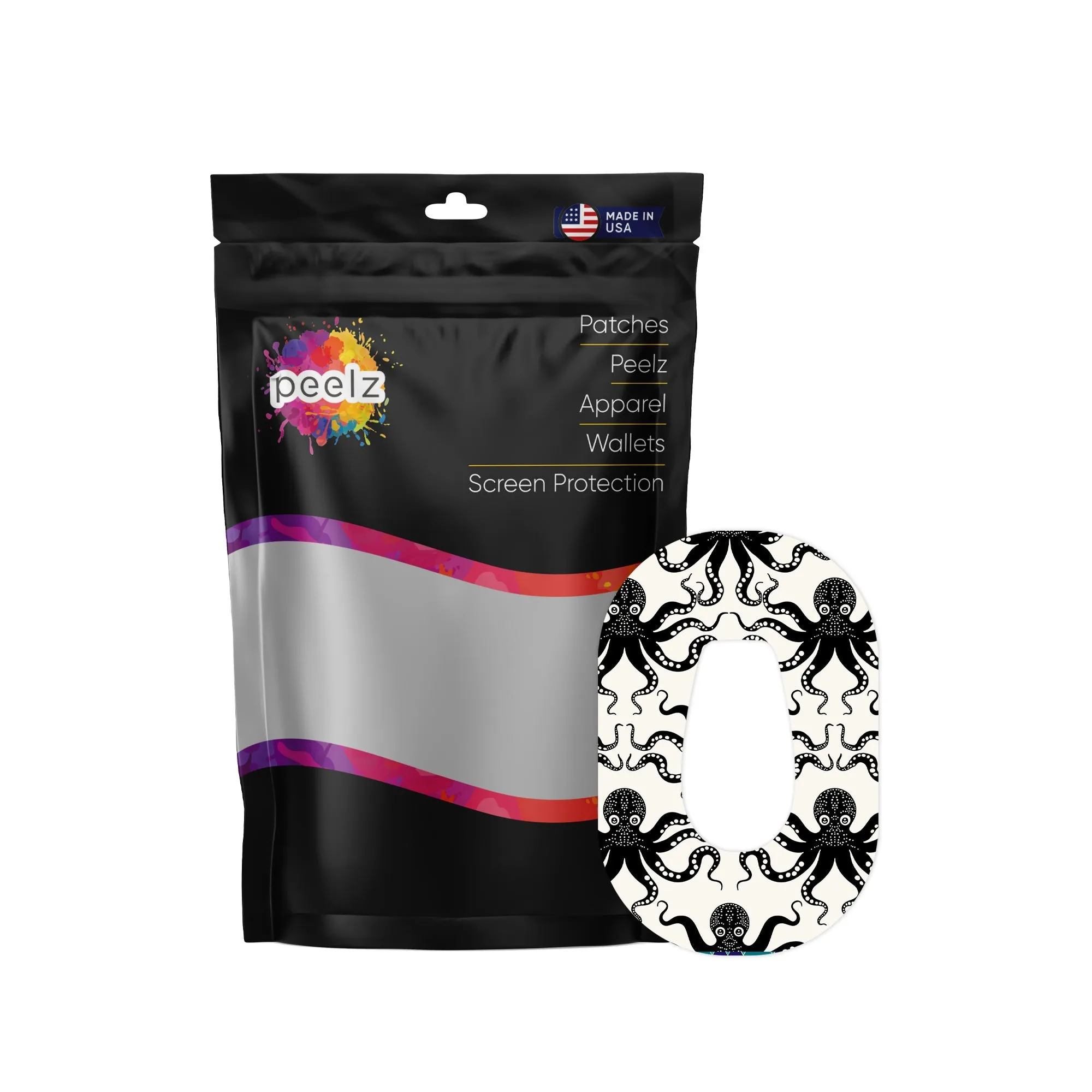 Abstract Octopus Patch Tape Designed for the DEXCOM G6
