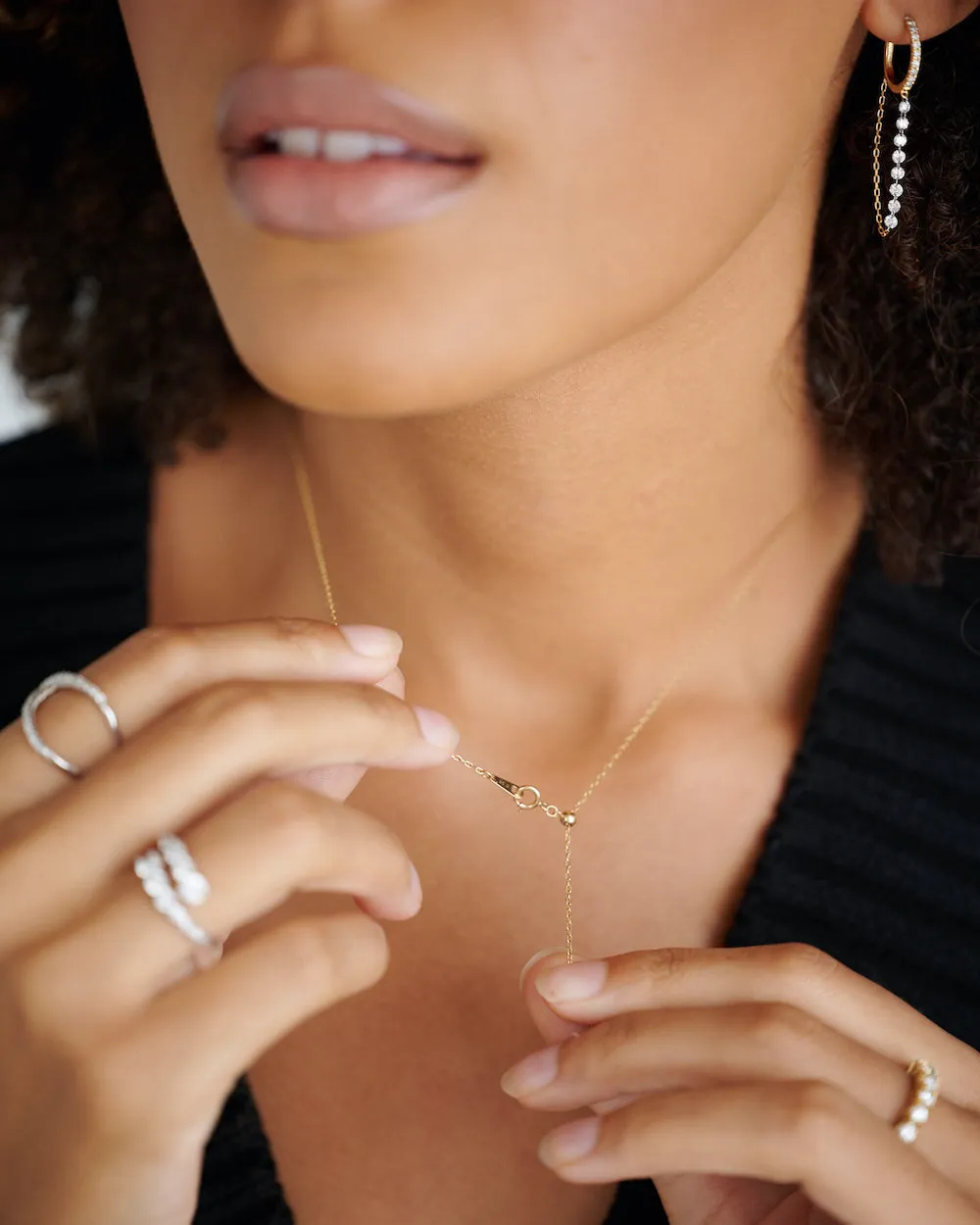 Adjustable Prong Diamond Necklace