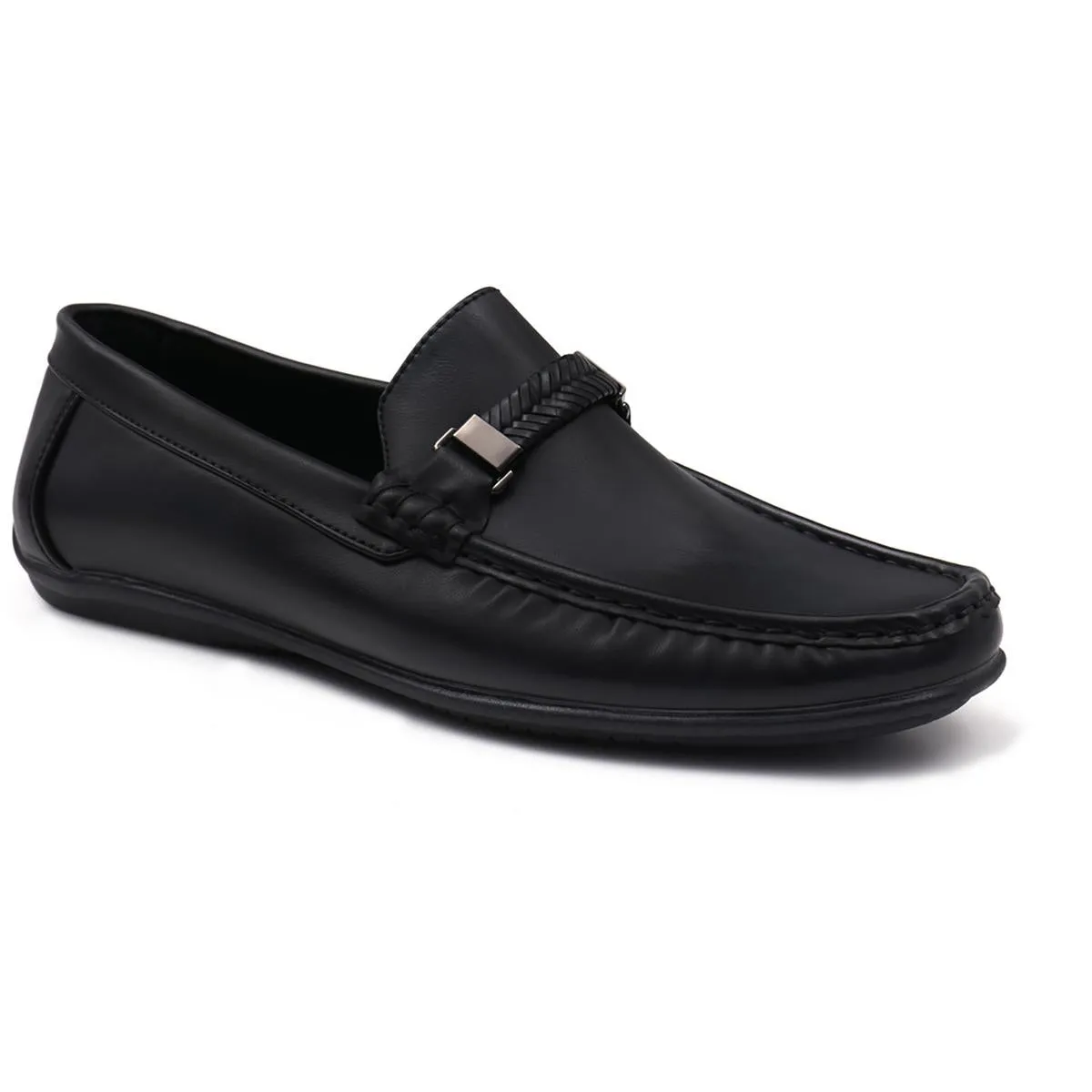 Aston Marc Mens Madrid 01 Faux Leather Slip-On Loafers