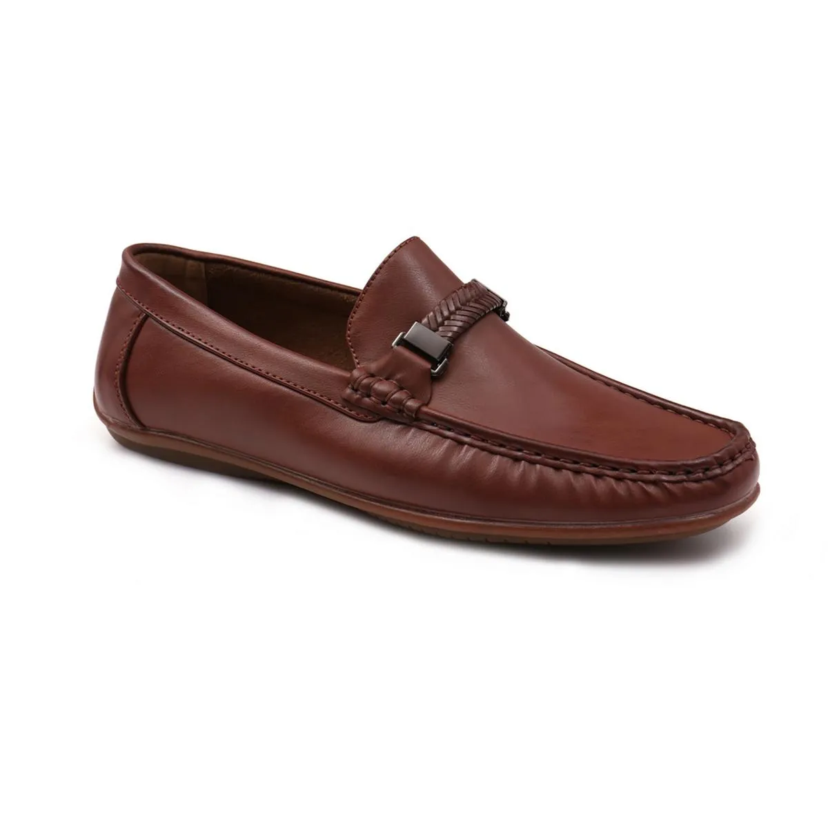 Aston Marc Mens Madrid 01 Faux Leather Slip-On Loafers