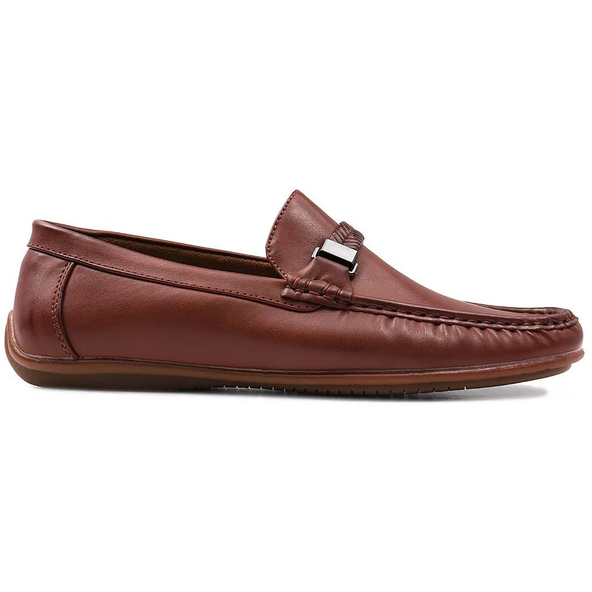 Aston Marc Mens Madrid 01 Faux Leather Slip-On Loafers