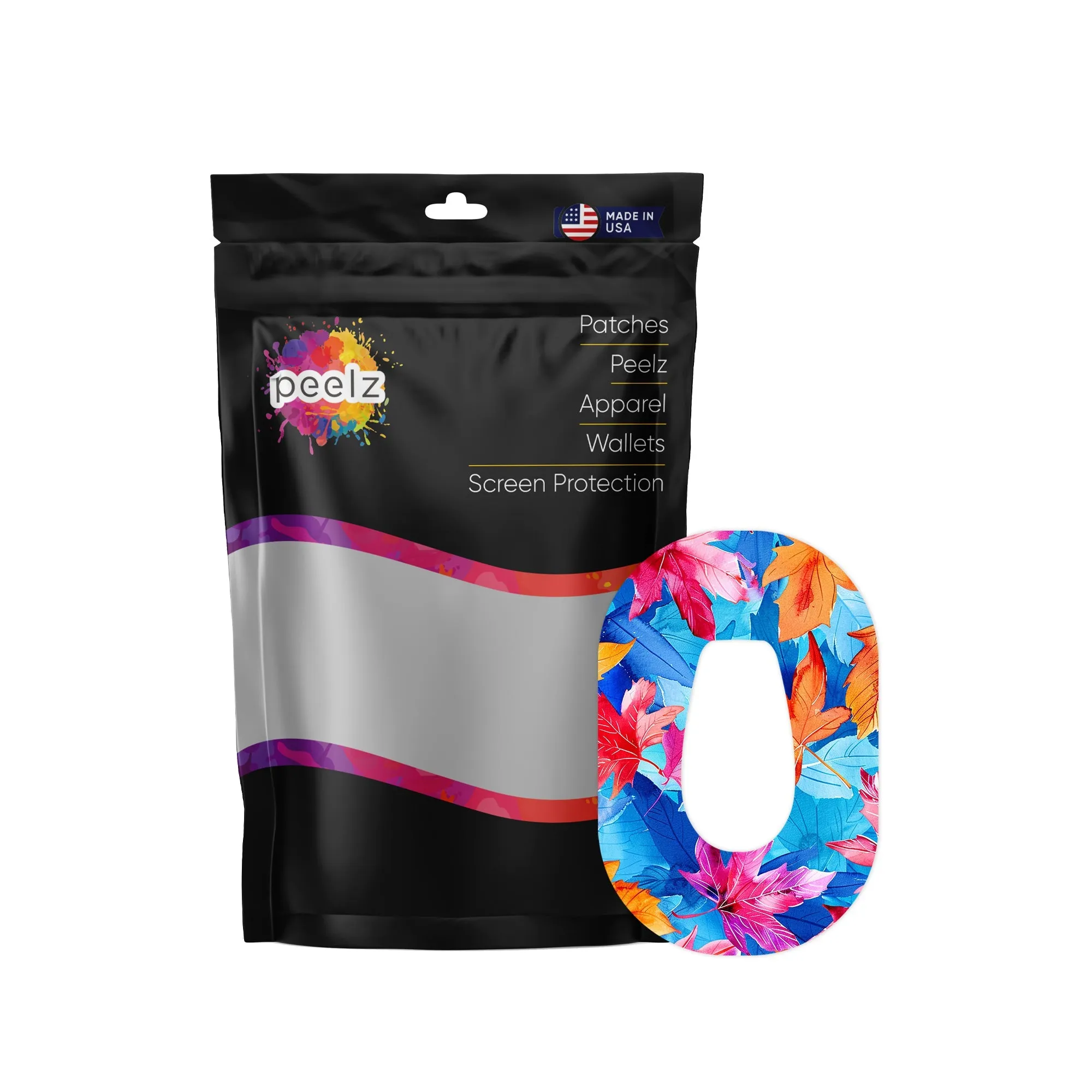 Autumn Leaves Patch Tape Designed for the DEXCOM G6