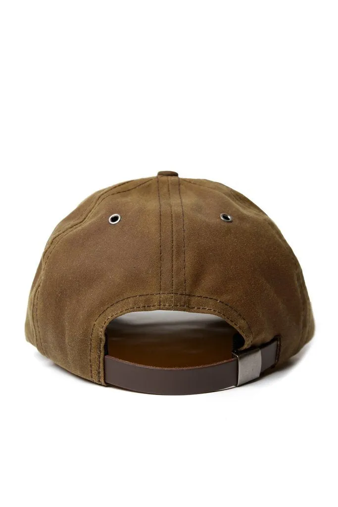 B Flat Cap Waxed Canvas Brown