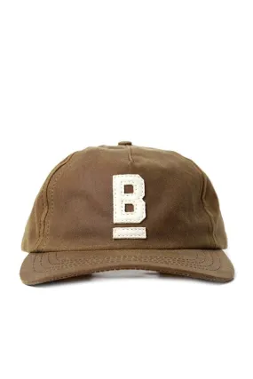 B Flat Cap Waxed Canvas Brown
