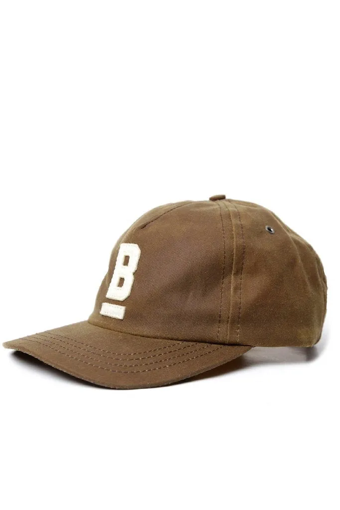B Flat Cap Waxed Canvas Brown
