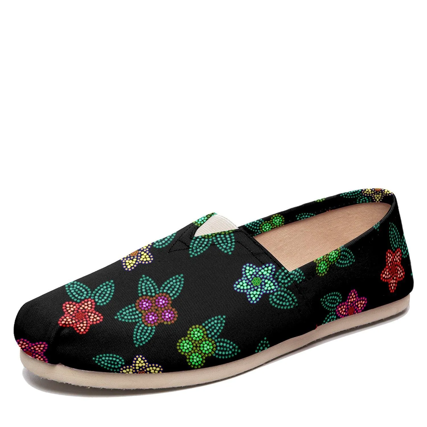 Berry Flowers Black Slip On