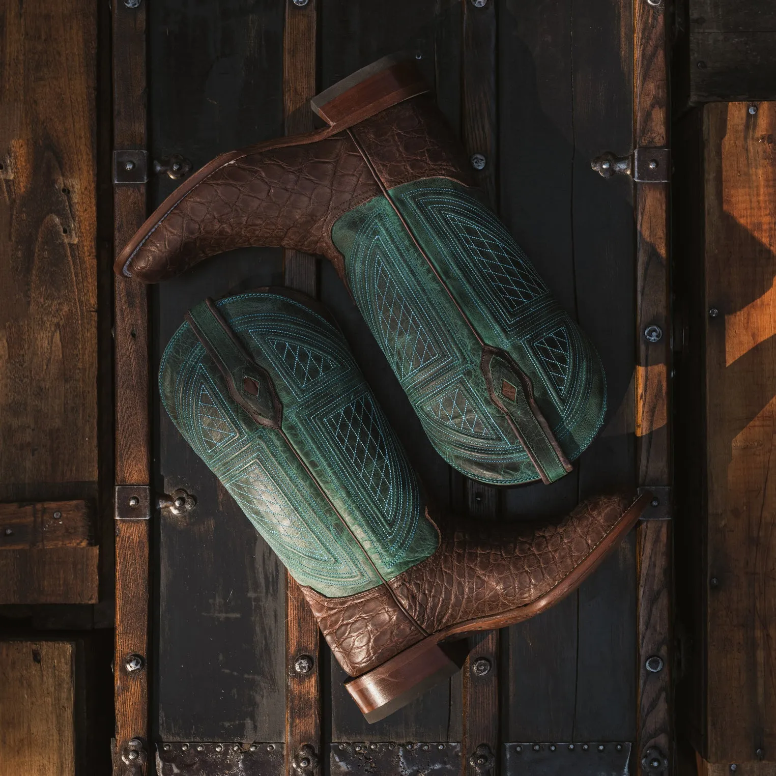 Big Horn Tobacco Alligator Cowboy Boot