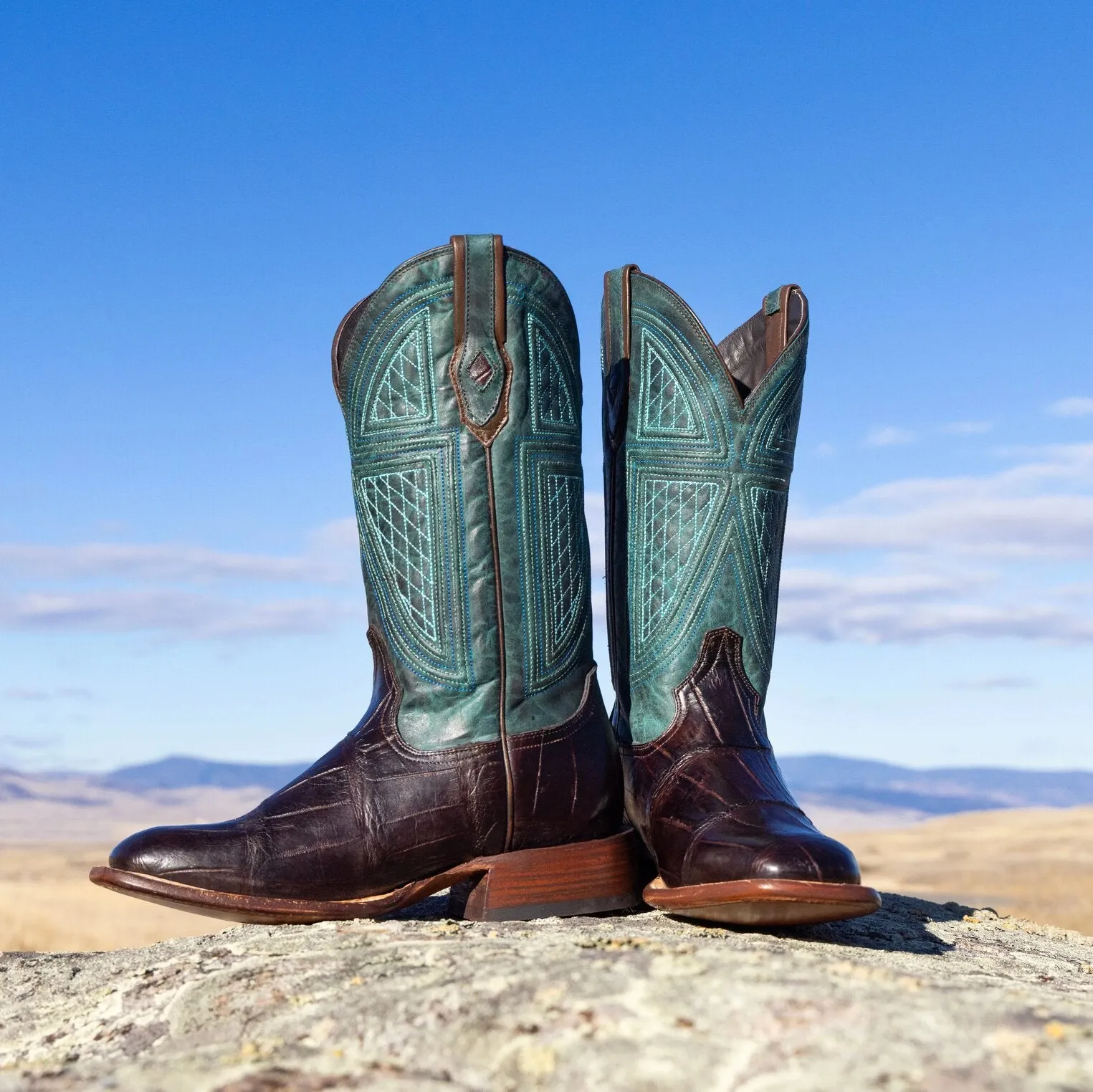 Big Horn Tobacco Alligator Cowboy Boot