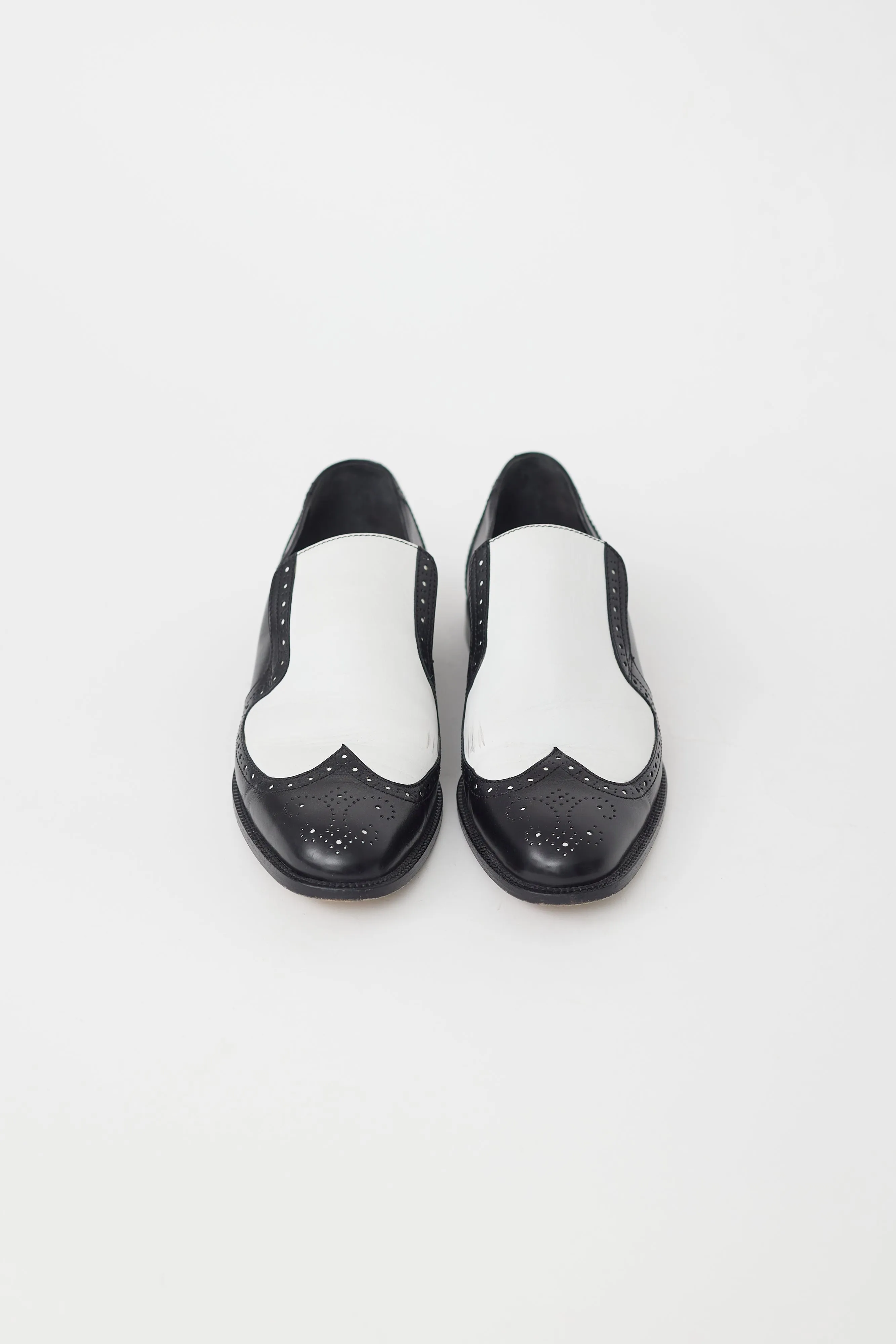 Black & White Leather Loafer