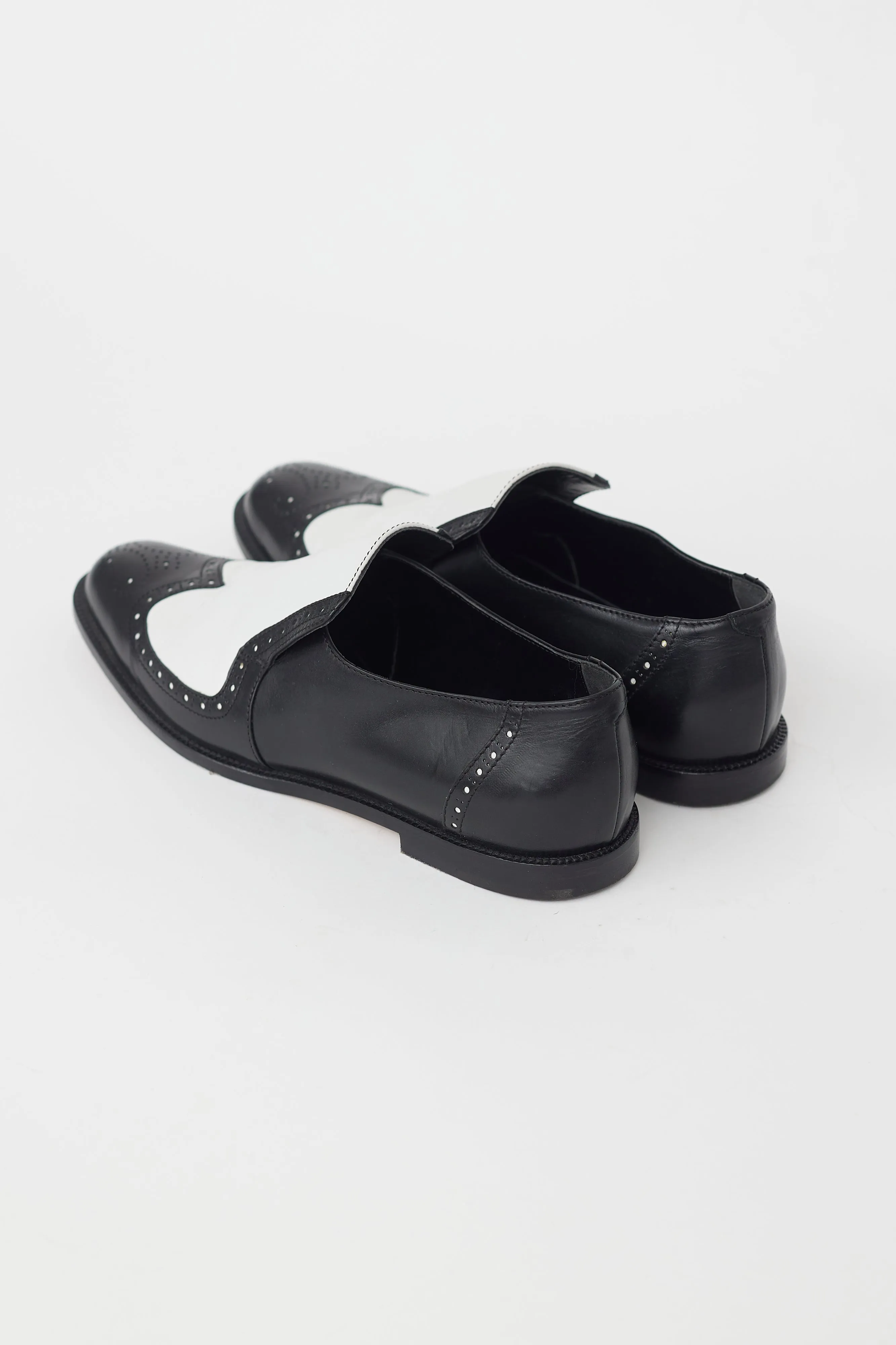 Black & White Leather Loafer