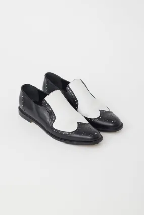 Black & White Leather Loafer