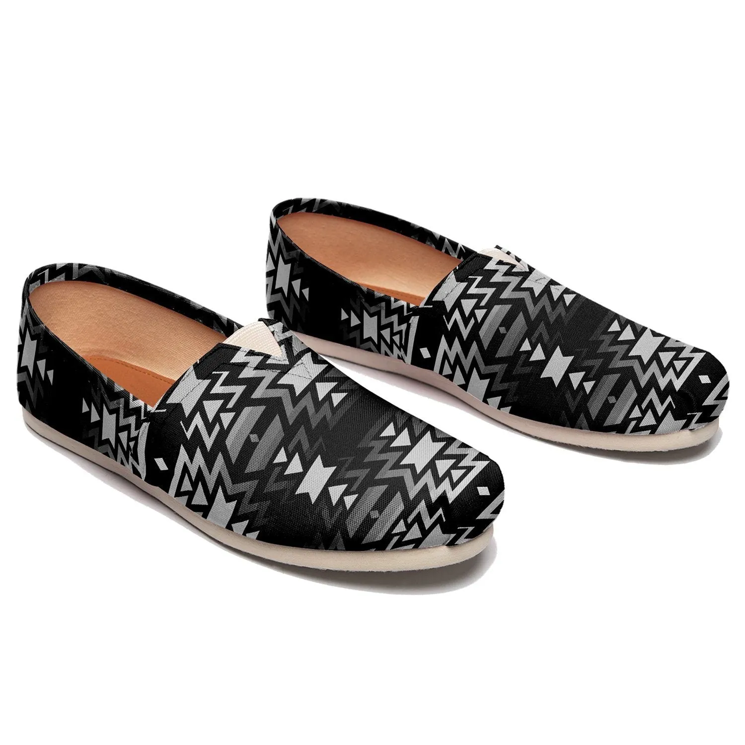 Black Fire Black and White Slip On