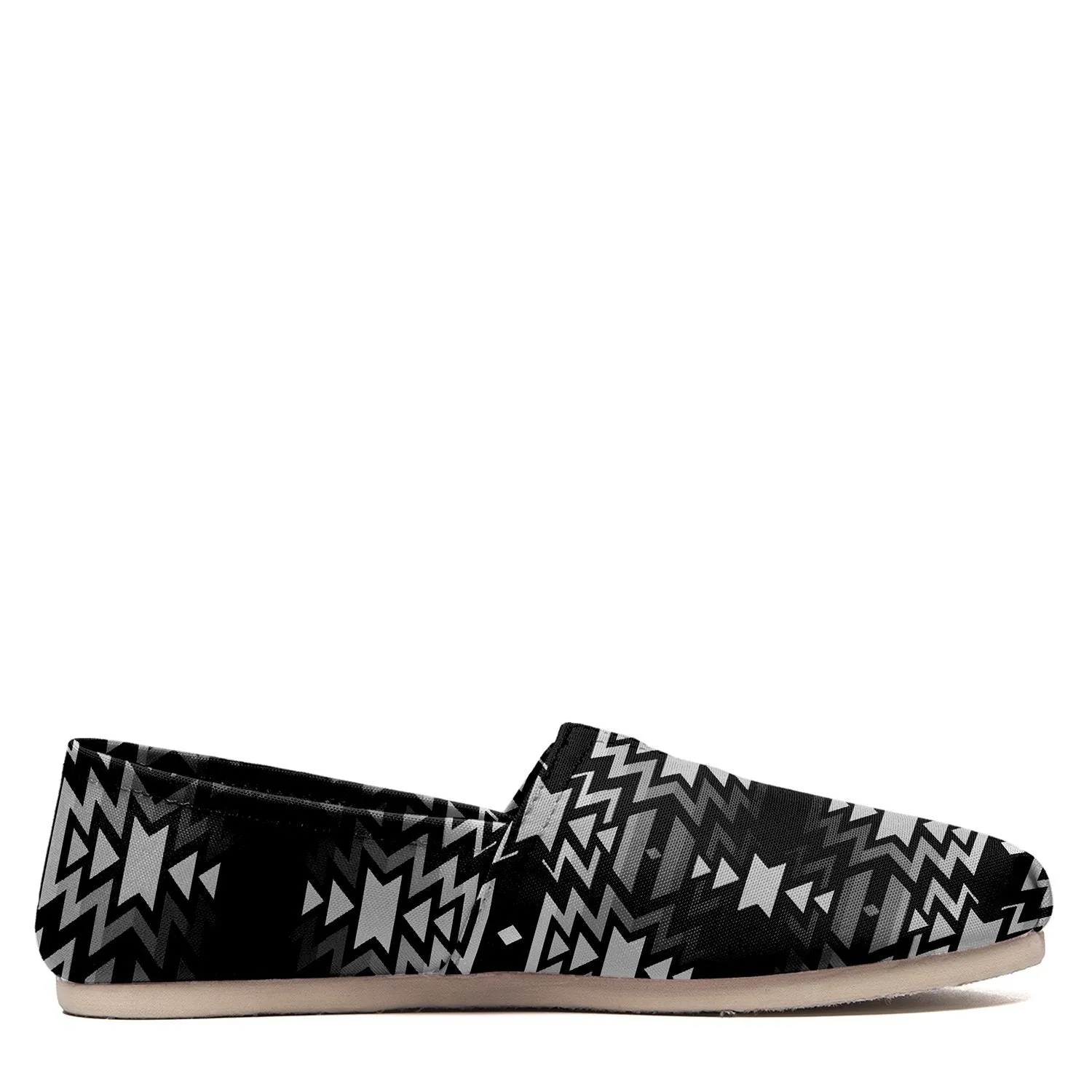 Black Fire Black and White Slip On