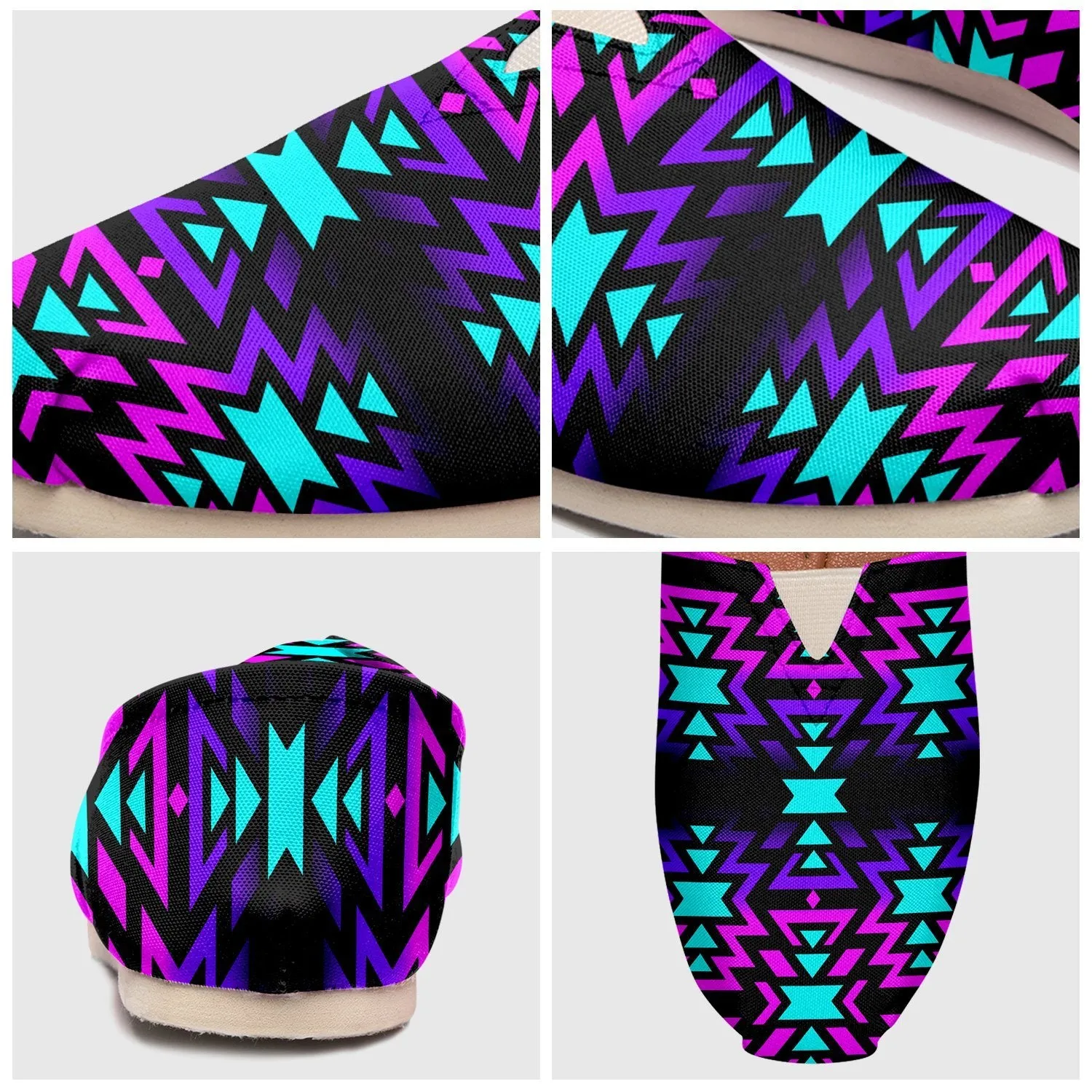 Black Fire Winter Sunset Slip On