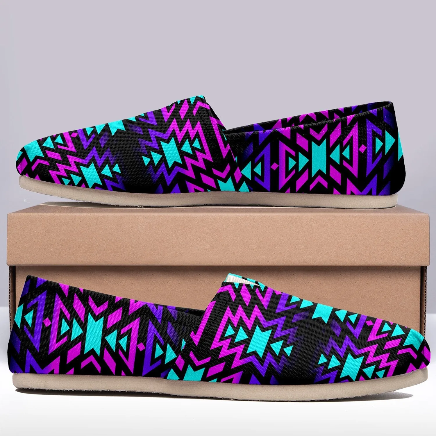 Black Fire Winter Sunset Slip On