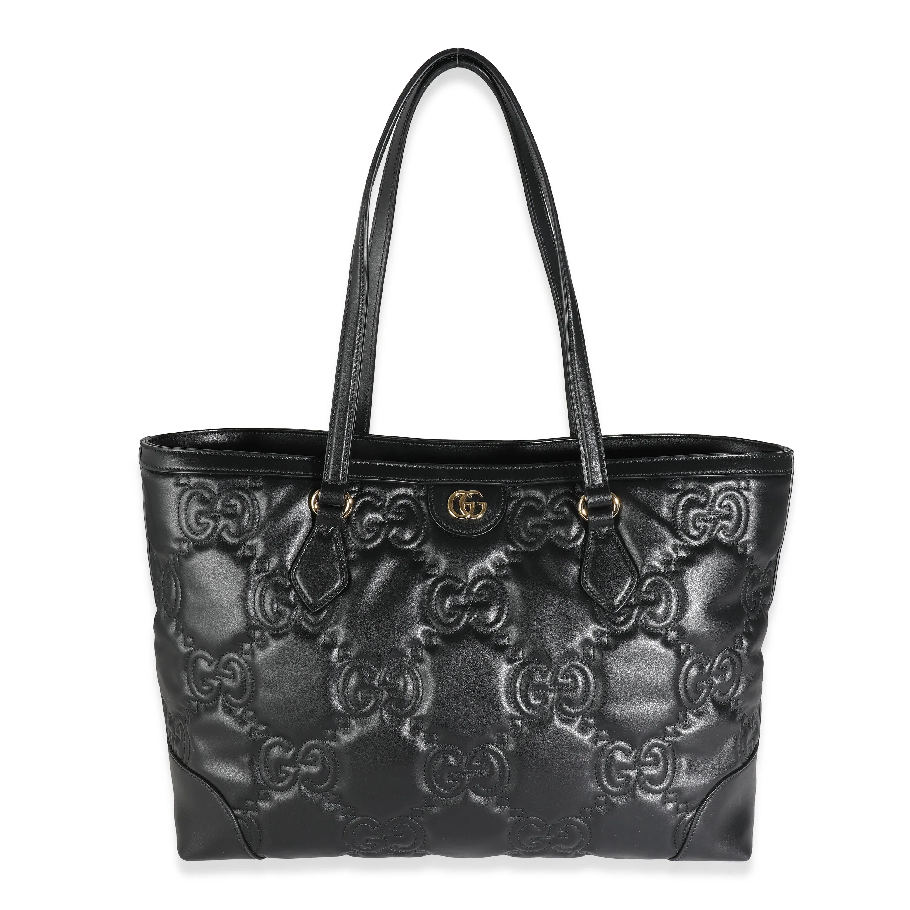 Black Matelassé Leather GG Medium Tote