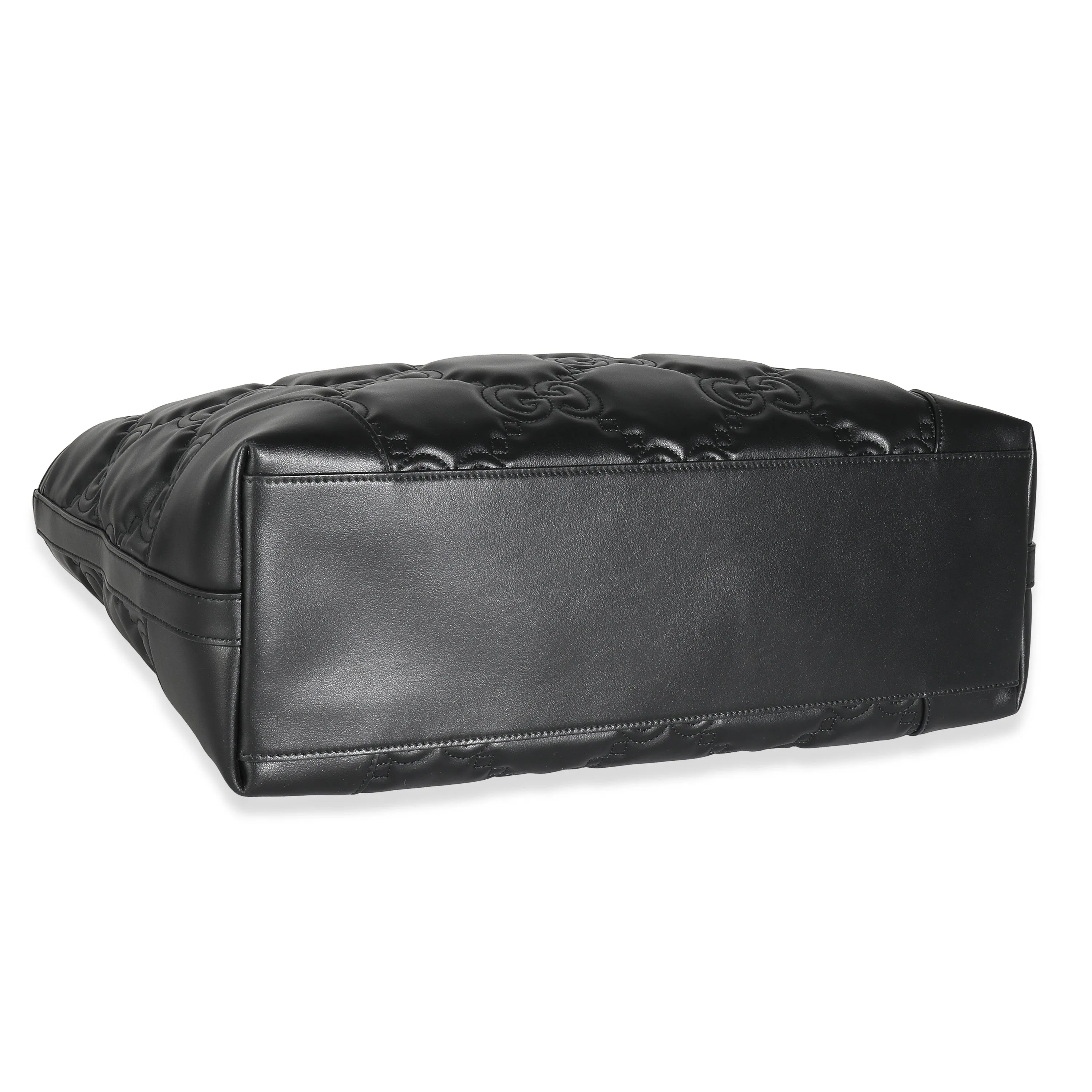 Black Matelassé Leather GG Medium Tote