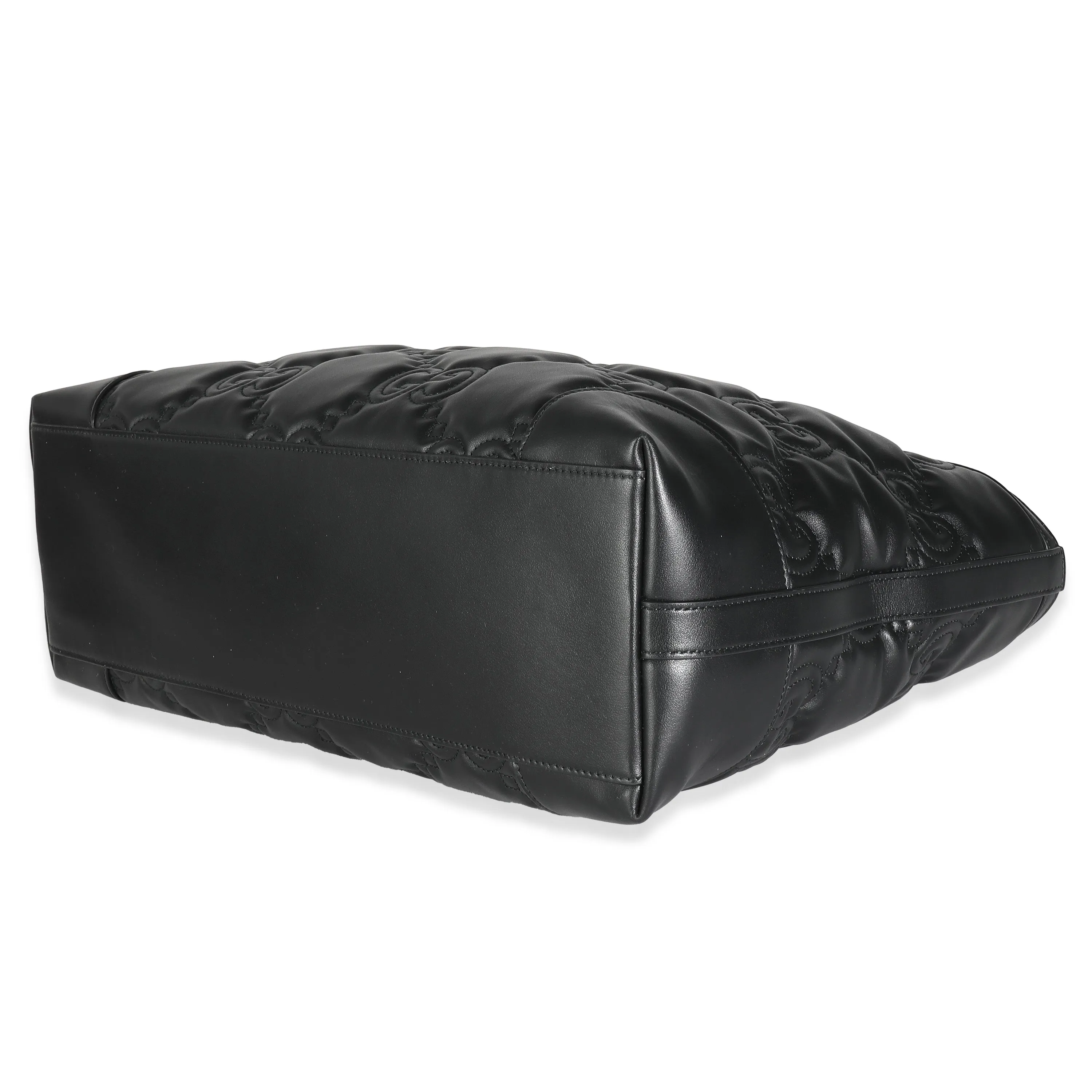 Black Matelassé Leather GG Medium Tote