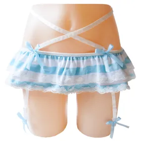Blue and White Striped Garter YC20106