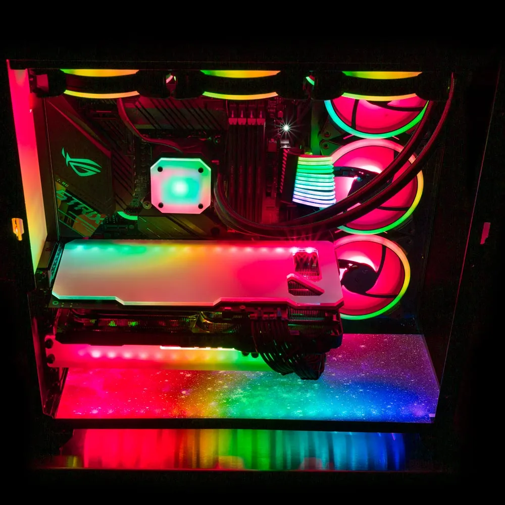 Blue Space Lian Li O11 Dynamic and XL Bottom Panel Plate Cover with ARGB LED Lighting