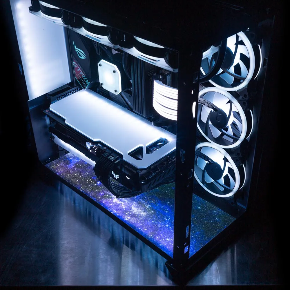 Blue Space Lian Li O11 Dynamic and XL Bottom Panel Plate Cover with ARGB LED Lighting