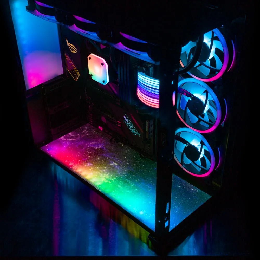 Blue Space Lian Li O11 Dynamic and XL Bottom Panel Plate Cover with ARGB LED Lighting