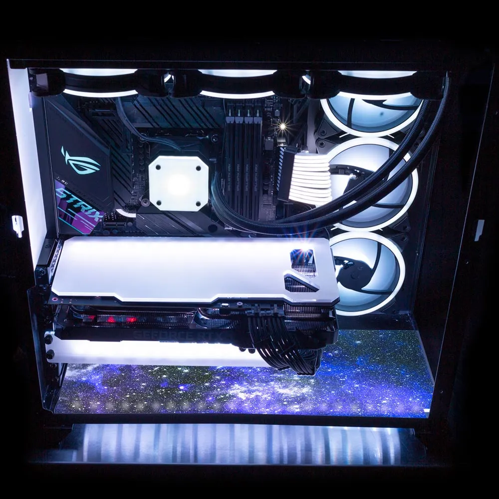 Blue Space Lian Li O11 Dynamic and XL Bottom Panel Plate Cover with ARGB LED Lighting