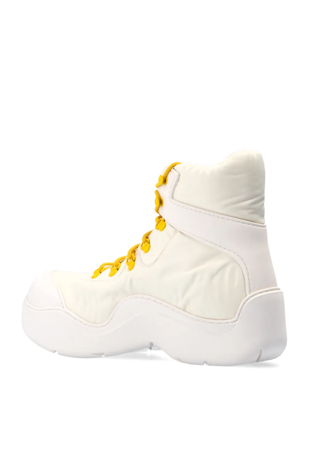 Bottega Veneta New Men's Lace Up Boots Shoes In White