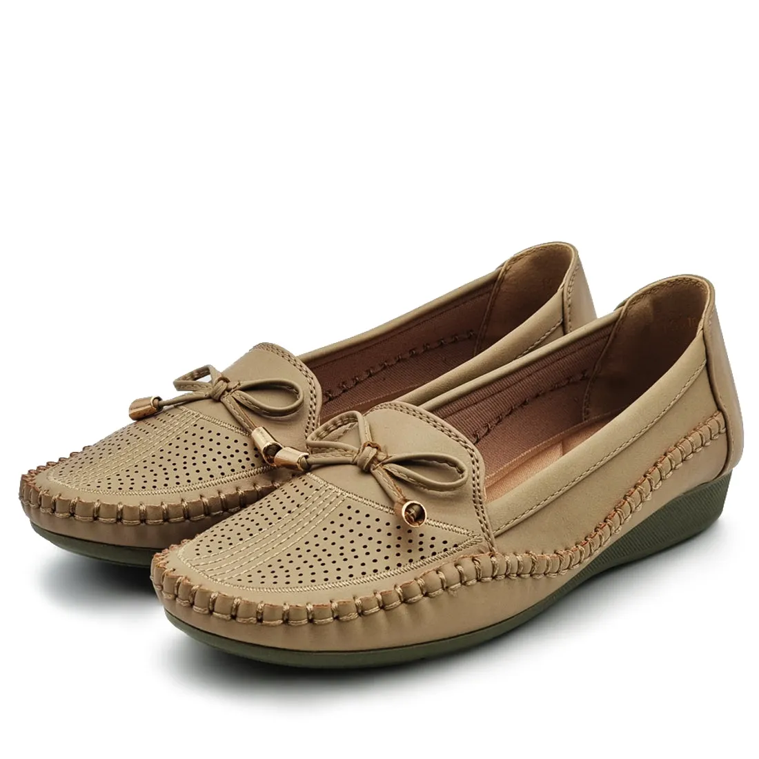 Bow Tie Slip On Loafers Shoes