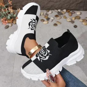 Breathable Sneaker Plus Size Flying Woven Women's