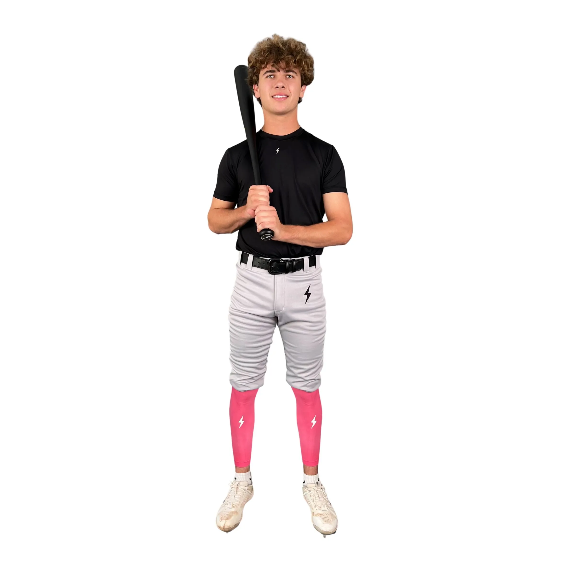 BRUCE BOLT Xtra Long Compression Leg Sleeves (pair) - DUSTY PINK