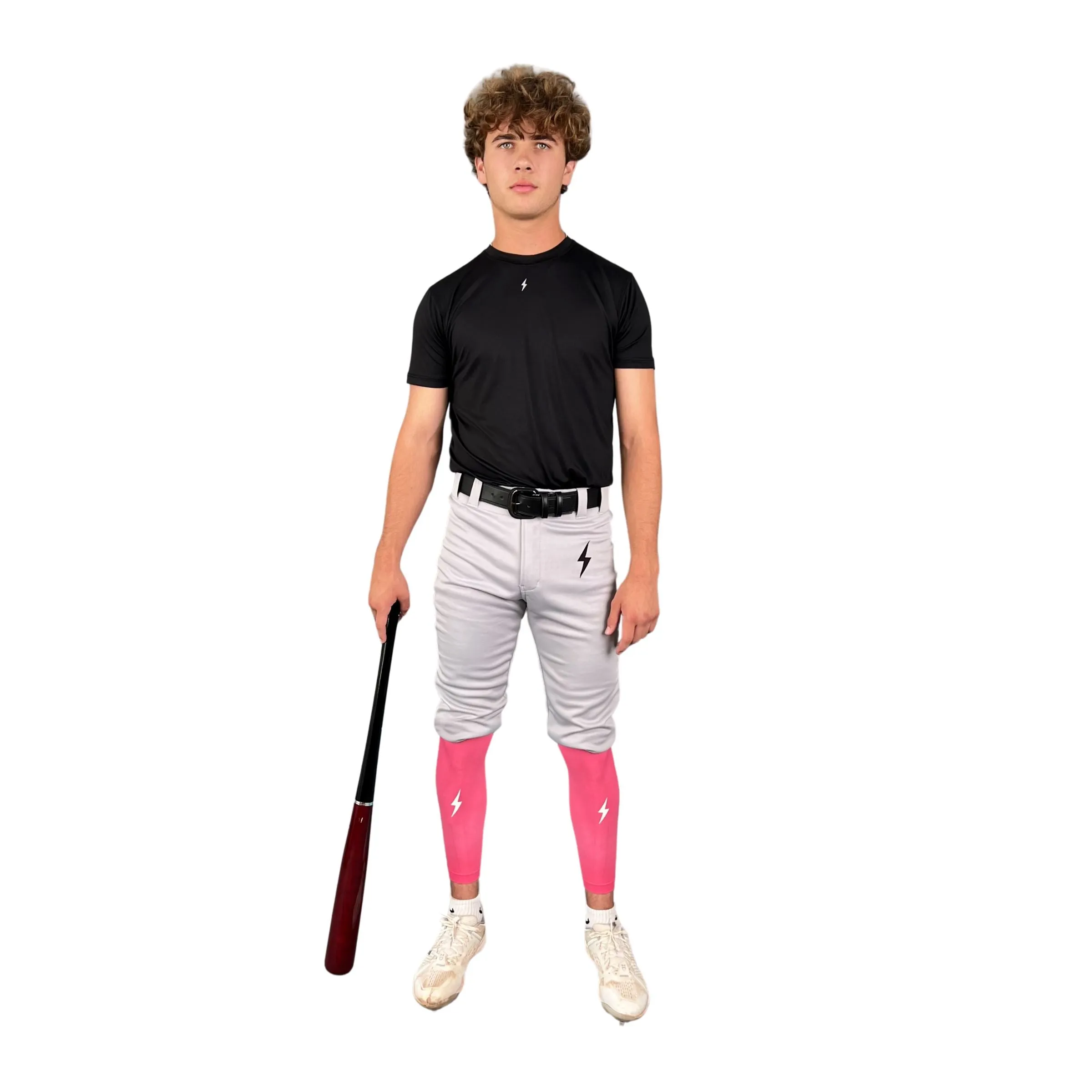 BRUCE BOLT Xtra Long Compression Leg Sleeves (pair) - DUSTY PINK