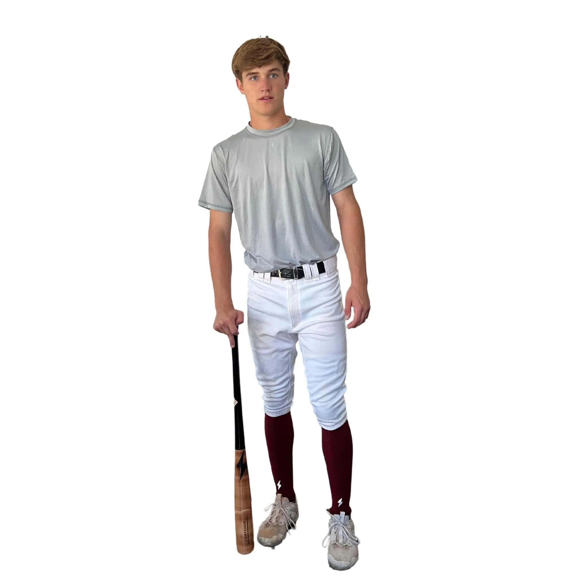 BRUCE BOLT Xtra Long Compression Leg Sleeves (pair) - MAROON