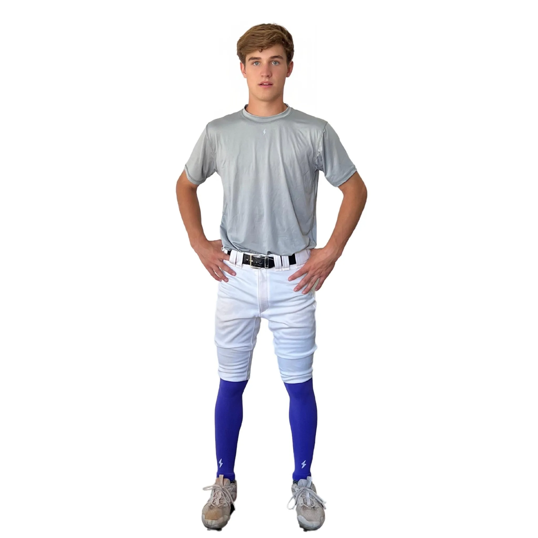 BRUCE BOLT Xtra Long Compression Leg Sleeves (pair) - PURPLE
