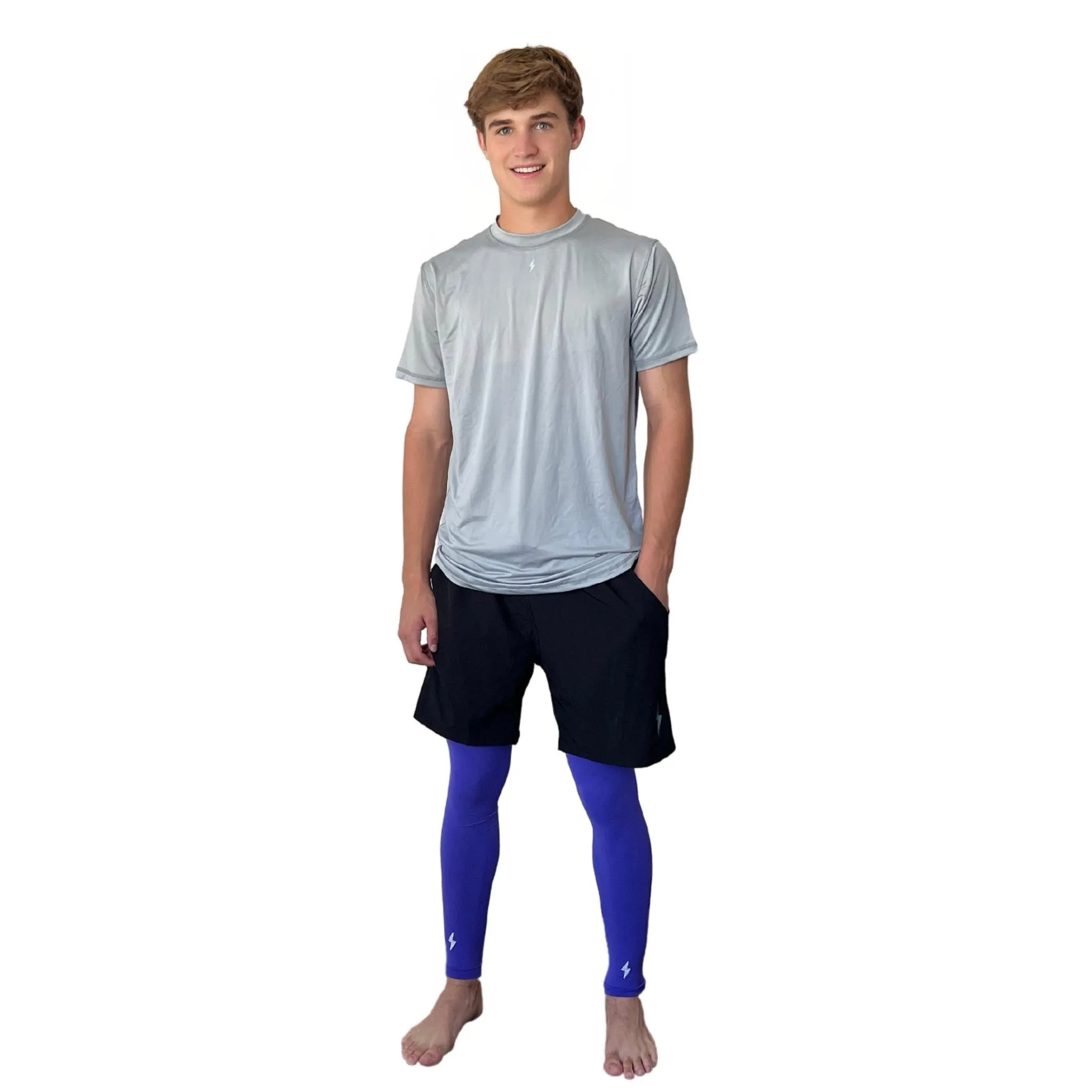 BRUCE BOLT Xtra Long Compression Leg Sleeves (pair) - PURPLE